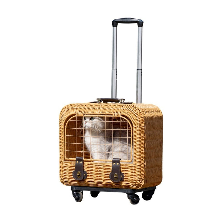 Discover the Ultimate Portable Woven Rattan Pet Carrier